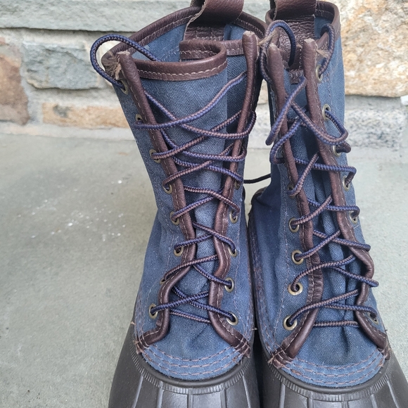 L.L.Bean Waxed Canvas L.L.Bean Signature Duck Boots Hunting Biits - Picture 11 of 16